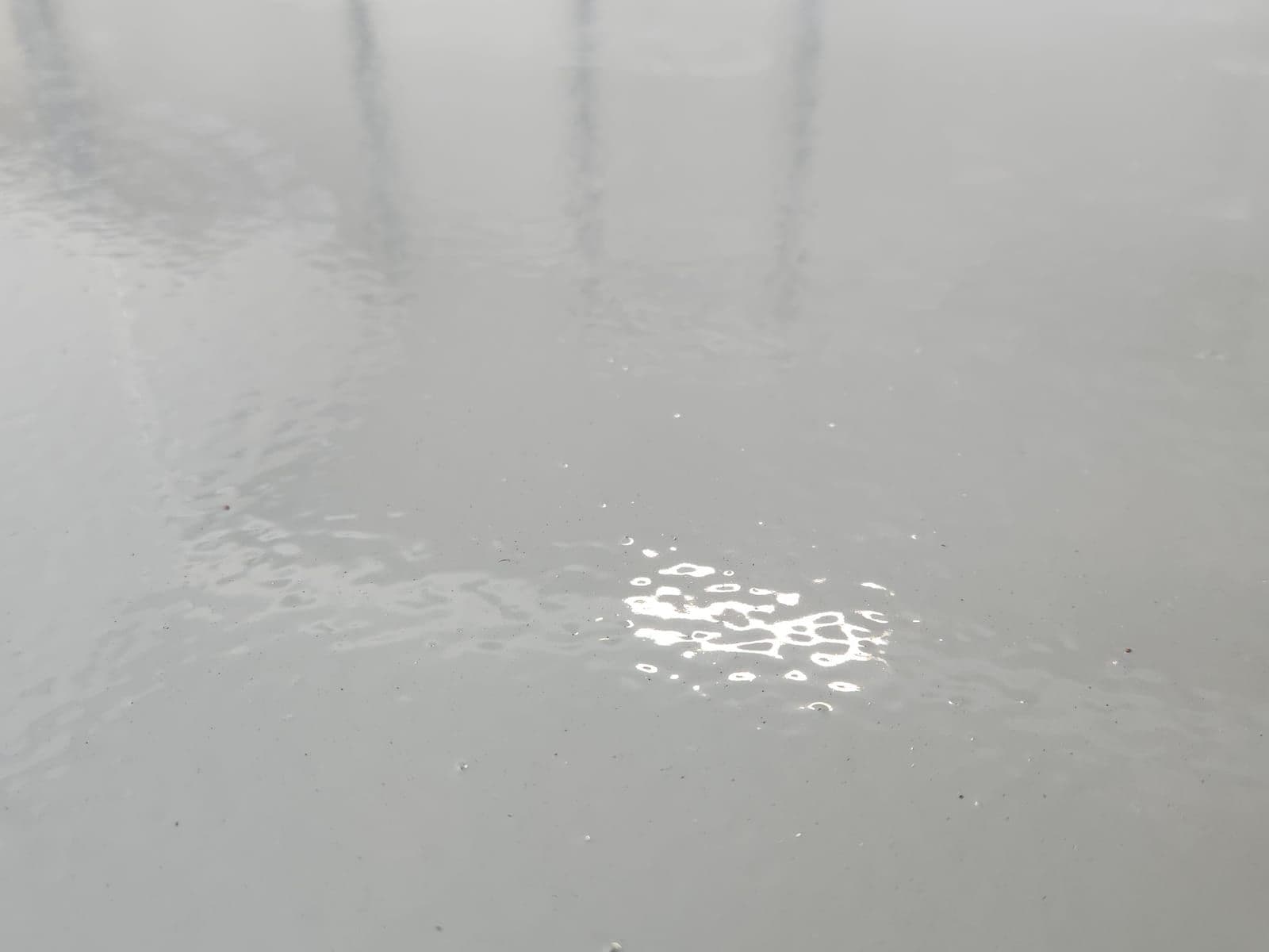 Flake epoxy floor on a stairwell landing